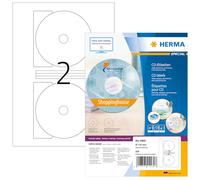 Herma Étiquettes 4460 pour CD diamètre 116 mm A4 200 pièces papier mat auto-adhésif permanent blanc