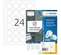 Herma 4476 Étiquettes movables/amovibles diamètre 40 A4 2400 pièces Blanc