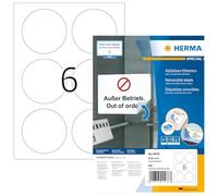 Herma 4478 Étiquettes movables/amovibles diamètre 85 A4 600 pièces Blanc