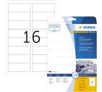 Herma 4515 Etiquette badges 88.9 x 33.8 mm acétate de cellulose blanc 320 pc(s) décollable imprimante laser, photocopieuse