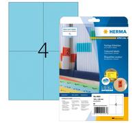 Herma 4563 Étiquette Auto-Collante Rectangle Bleu 80 Pièces