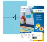 Herma 4563 Étiquette Auto-Collante Rectangle Bleu 80 Pièces