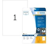 Herma 4577 résistante aux intempéries d'écran Étiquettes (A4, 210 x 297 mm résidus Mat Résistant Lot de 20), blanc Blanc G
