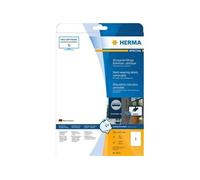 Herma 4577 résistante aux intempéries d'écran Etiquettes (A4, 210 x 297 mm résidus Mat Résistant Lot de 20), blanc