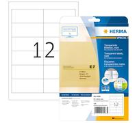 HERMA 4586 Rectangle aux angles arrondis Permanent Transparent 120pièce