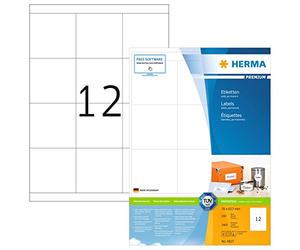 Herma 4617 Étiquettes 70 x 67,7 Premium A4 2400 St Blanc