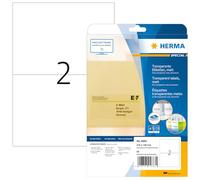 Herma 4683 Étiquettes en plastique A4 210 x 148 mm 50 pièces Transparent