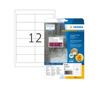HERMA 4692 : Étiquettes A4 Adhésives Permanentes, 97x42.3mm, Blanc Mat, Laser, 300 étiquettes, Résistantes Intempéries et Température (-30°C à +80°C)