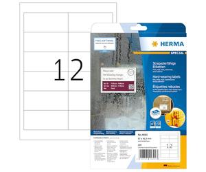 Herma 4692 Étiquettes plastique 97 x 42,3 A4 LaserCopy Blanc