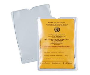 HERMA 5022 Lot de 25 pochettes transparentes pour passeport de vaccination, carnet de vaccination, porte-carte d'identité pour protéger les livres d'épargne, les documents au format A6, en plastique