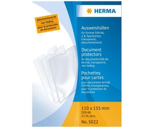 Herma 5022 Protecteur De Feuilles 105 X 148 Mm (A6) Polypropylène (Pp) 25 Pièces