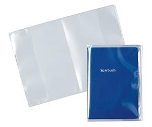 HERMA 5043 Lot de 25 porte-cartes transparents pour 2 cartes d'identité pour protéger les documents au format A6 et les livres d'épargne, pochettes de protection en plastique transparent