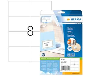 Herma 5062 Étiquettes 105 x 74 Premium A4 200 pièces Blanc