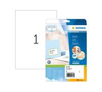 HERMA 5065 Étiquette A4 Adhésive Permanente Blanc Mat - 21x29.7cm, 25 Feuilles, Papier, Laser/Jet d'encre, Certifié FSC Mix, Fabriqué en Allemagne