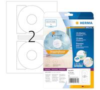 Herma 5079 Étiquettes de CD diamètre 116 A4 50 pièces Blanc