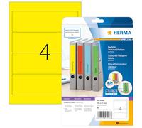 Herma 5096 Étiquettes classeur 192 x 61 A4 80 pièces Jaune