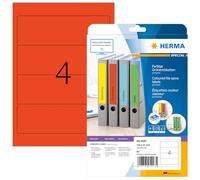 Herma 5097 Étiquettes classeur 192 x 61 A4 80 pièces Rouge