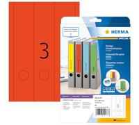 HERMA Special - Papier - mat - auto-adhésif permanent - perforé - rouge - 61 x 297 mm 60 étiquette(s) (20 feuille(s) x 3) étiquettes de dossiers opaques G