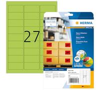 Herma 5143 Étiquettes 63,5 x 29,6 A4 540 pièces Vert fluo