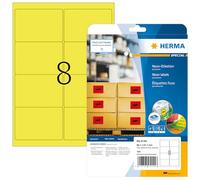 Herma Étiquettes SuperPrint 5144 – 99,1×67,7 mm mat auto‑adhésif permanent jaune fluo 160 pièces