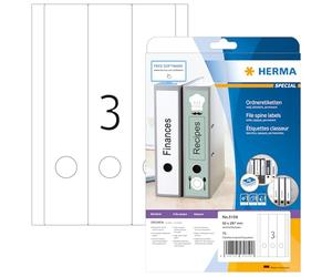 Herma 5159 Étiquettes classeur 59 x 297 A4 75 pièces Blanc