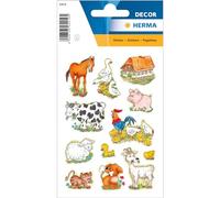 HERMA 5419 Stickers Animaux de la Ferme en Papier Adhésif Permanent 3 Feuilles / 36 Stickers