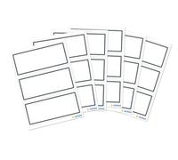 HERMA 5711 Lot de 18 étiquettes autocollantes pour livre d'école, enfants, filles, garçons, avec bord gris neutre, 82 x 36 mm, blanches