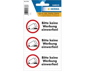 HERMA 5738 Rectangle Blanc étiquette auto-collante - Étiquettes auto-collantes (Blanc, Rectangle, Noir sur blanc, 8,4 cm, 12 cm, 3 pièce(s))