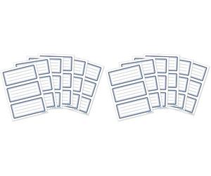 Herma 5798 - Panneaux Livre et Cahiers, Bord Bleu, 18 Étiquettes (Lot de 2)