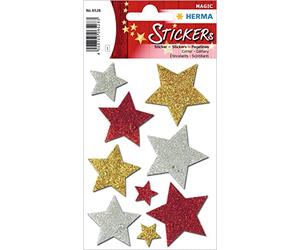 HERMA 6528 Stickers Magic étoiles multicolores pailletées