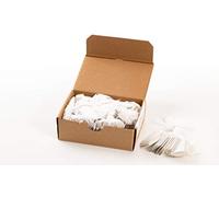 HERMA 6948 Étiquettes à suspendre avec fil blanc, lot de 1000, 32 x 50 mm, longueur du filetage env. 8 cm, grandes étiquettes de prix en carton, étiquettes de marquage pour étiquetage, blanc
