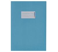 HERMA 7087 Protège-cahier en papier recyclé aux couleurs riches et vives Format A5 avec zone d'étiquetage Bleu clair