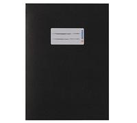 HERMA 7088 Protège-cahier en papier recyclé aux couleurs riches et éclatantes Format A5 avec étiquette Noir