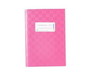 HERMA 7431 Lot de 25 couvertures pour cahiers - Format A5 - Couverture avec étiquette de nom - Effet raphia - Film de polypropylène résistant et lavable - Rose