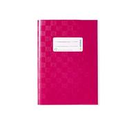 HERMA 7432 Lot de 25 couvertures pour cahiers - DIN A5 - Avec étiquette de nom - Effet raphia - Film de polypropylène résistant et lavable - Rose
