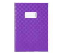 HERMA 7446 Lot de 25 couvertures pour cahiers DIN A4 avec étiquette pour nom, effet raphia, film de polypropylène résistant et lavable, lilas