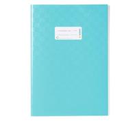 HERMA 7456 Lot de 1 cahiers en polypropylène résistant et facile à nettoyer avec étiquette et structure en raphia Turquoise Format A4