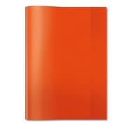 HERMA 7492 Protège-cahier transparent A4 en plastique facile à nettoyer et robuste, à enfiler, pour l'école, rouge, 7492