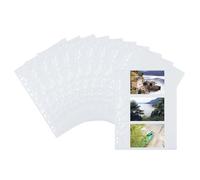 HERMA 7556 Lot de 250 pochettes pour dossiers, 9 x 13 cm en paysage, 3 compartiments divisés, utilisables des deux côtés, pour photos, cartes postales, pochettes perforées, blanches