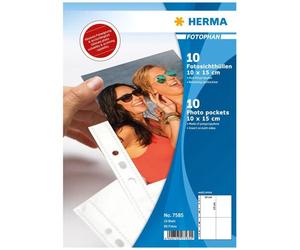 HERMA 7585 protecteur de feuilles 100 x 150 mm Polypropylène (PP) 10 pièces