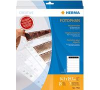 Herma 7761 Lot de 25 Pochettes perforées Transparent