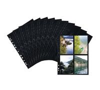 Herma 7785 Lot de 10 Pochettes perforées Transparent/Noir