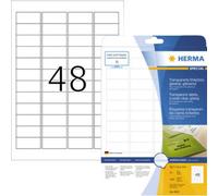 Herma 8016 Etiquette plastique 45.7 x 21.2 mm film, brillant transparent 1200 pc(s) fixation permanente imprimante laser