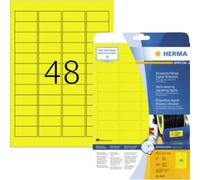Herma 8030 Etiquette plastique 45.7 x 21.2 mm film de polyester jaune 1200