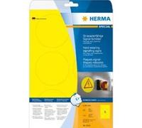 Herma Étiquette plastique 8035 – 85×85 mm, polyester jaune, 150 pcs, extra-forte, imprimante laser