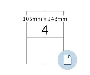 Herma 8404 d'étiquettes universelles dataprint, 105 x 148,5 mm, blanc