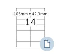 Herma 8414 Étiquettes universelles Dataprint Blanc 105 x 42,3 mm