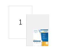 HERMA 8694 Étiquettes A3 Transparentes Laser Adhésives Permanentes Gloss 29.7x42cm - 50 Feuilles (1 Étiquette par Feuille) Résistantes Intempéries
