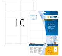 HERMA 9011 perforated clothing name tags, 25 sheets, 90 x 54 mm, 10 pieces per A