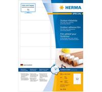 HERMA 9538, Blanc, Rectangle, A4, Universel, Polyéthylène, Matte